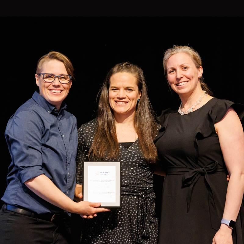 Katherine receiving the award at the 2023 PHE National Conference