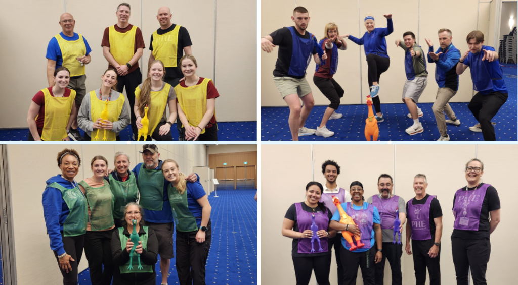 4 teams at the Rubber Chicken Game