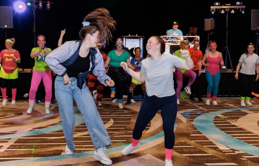 students at the Dance Off competition enjoying themselves