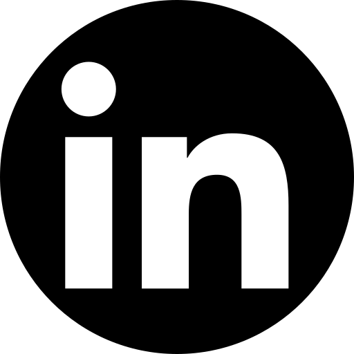 black and white LinkedIn logo