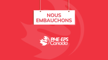 Un fond rouge avec une affiche indiquant « Nous embauchons », et le logo d'EPS Canada apparaît au bas de l'image.